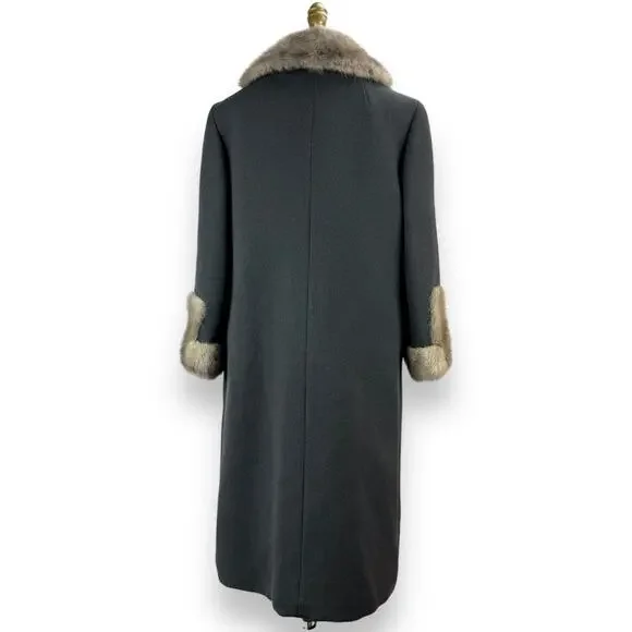 ❌SOLD❌1950's union gray wool and mink fur swing coat by TOWNLEY SAMTERS for NINA - Picture 14 of 14
